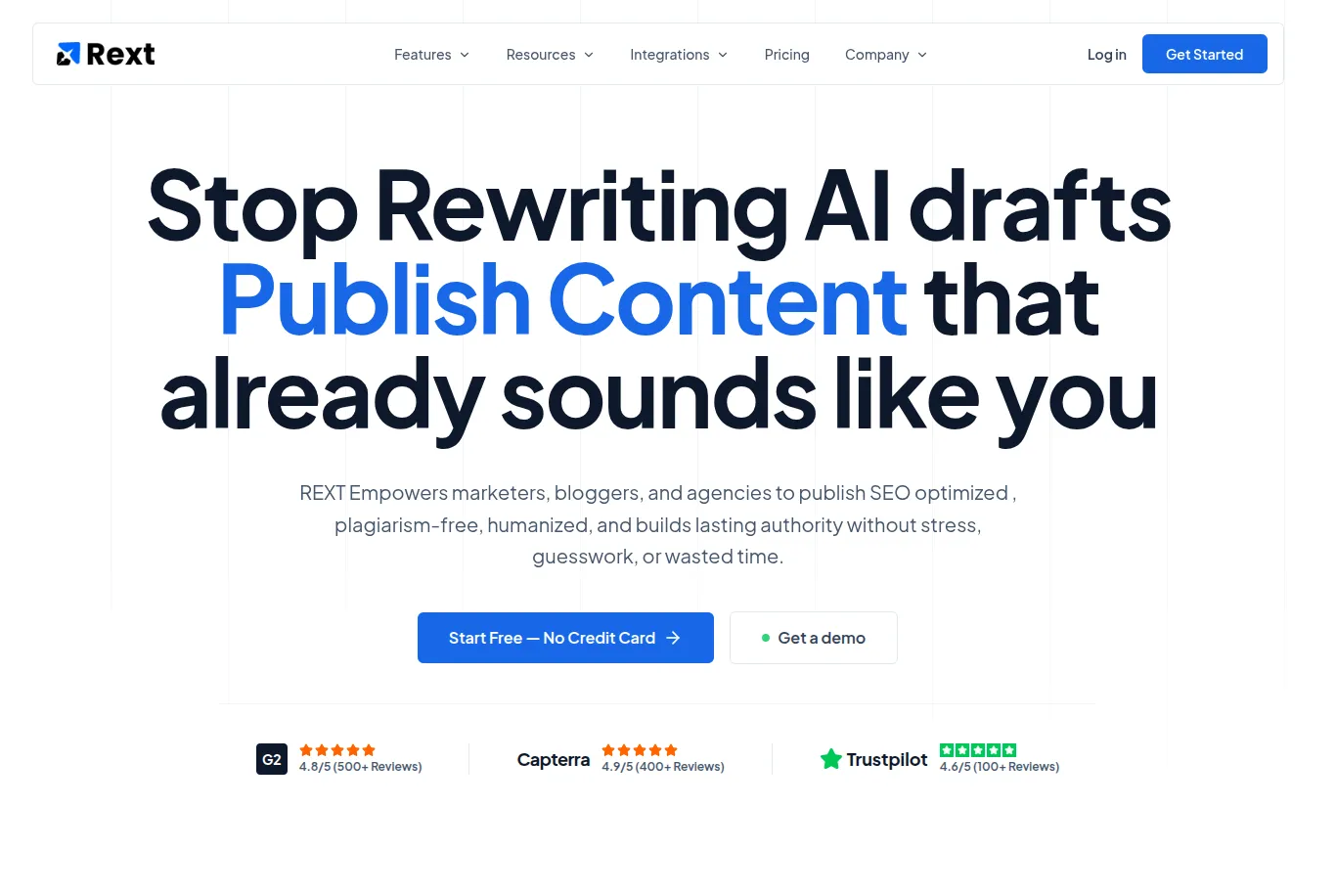 Rext Site screenshot