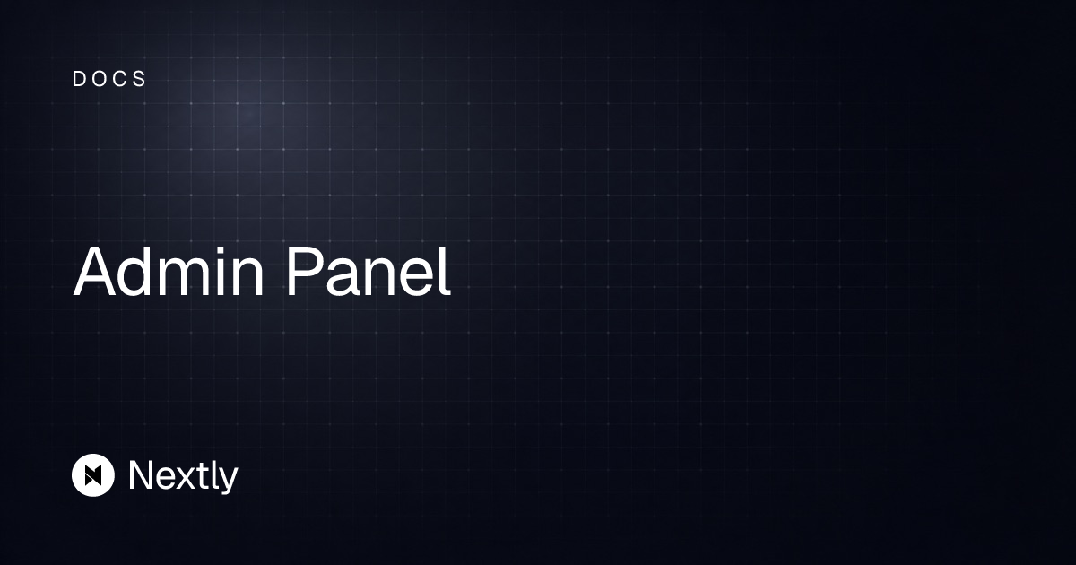 Admin Panel